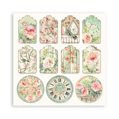 Stamperia Scrapbooking Block - House of Roses - 30,5x30,5cm 10 Blatt Paper Pad