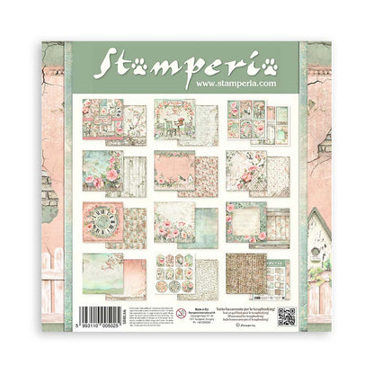 Stamperia Scrapbooking Block - House of Roses - 30,5x30,5cm 10 Blatt Paper Pad