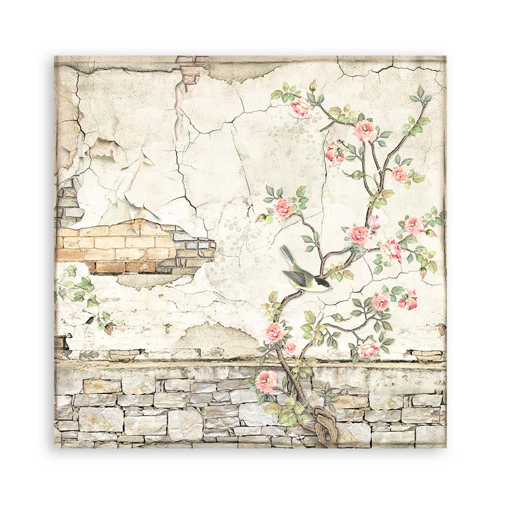 Stamperia Scrapbooking Block - House of Roses - 30,5x30,5cm 10 Blatt Paper Pad