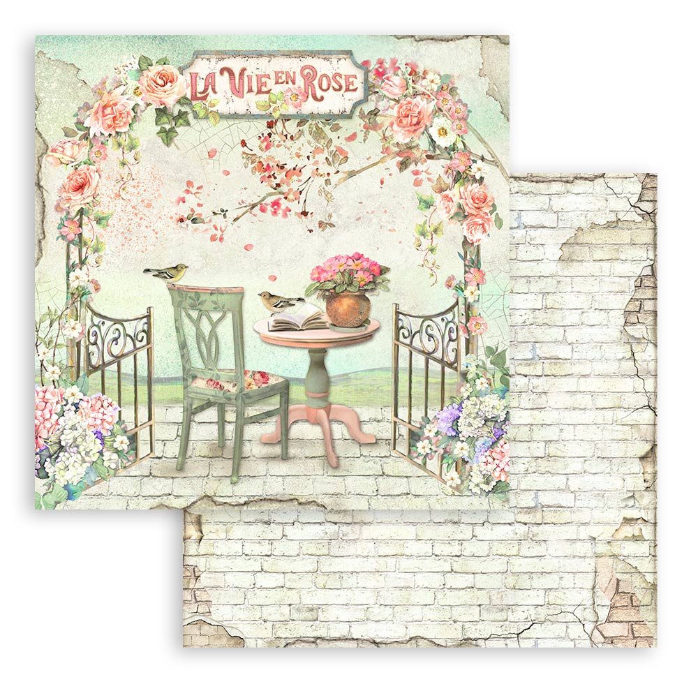 Stamperia Scrapbooking Block - House of Roses - 30,5x30,5cm 10 Blatt Paper Pad