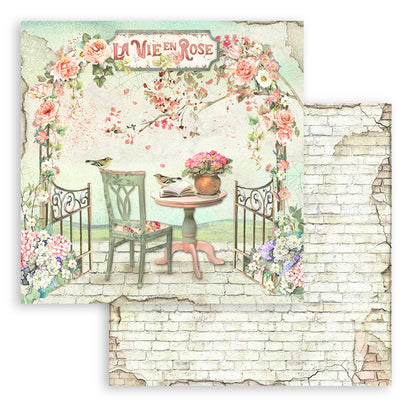 Stamperia Scrapbooking Block - House of Roses - 30,5x30,5cm 10 Blatt Paper Pad