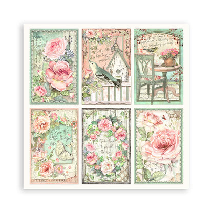 Stamperia Scrapbooking Block - House of Roses - 30,5x30,5cm 10 Blatt Paper Pad
