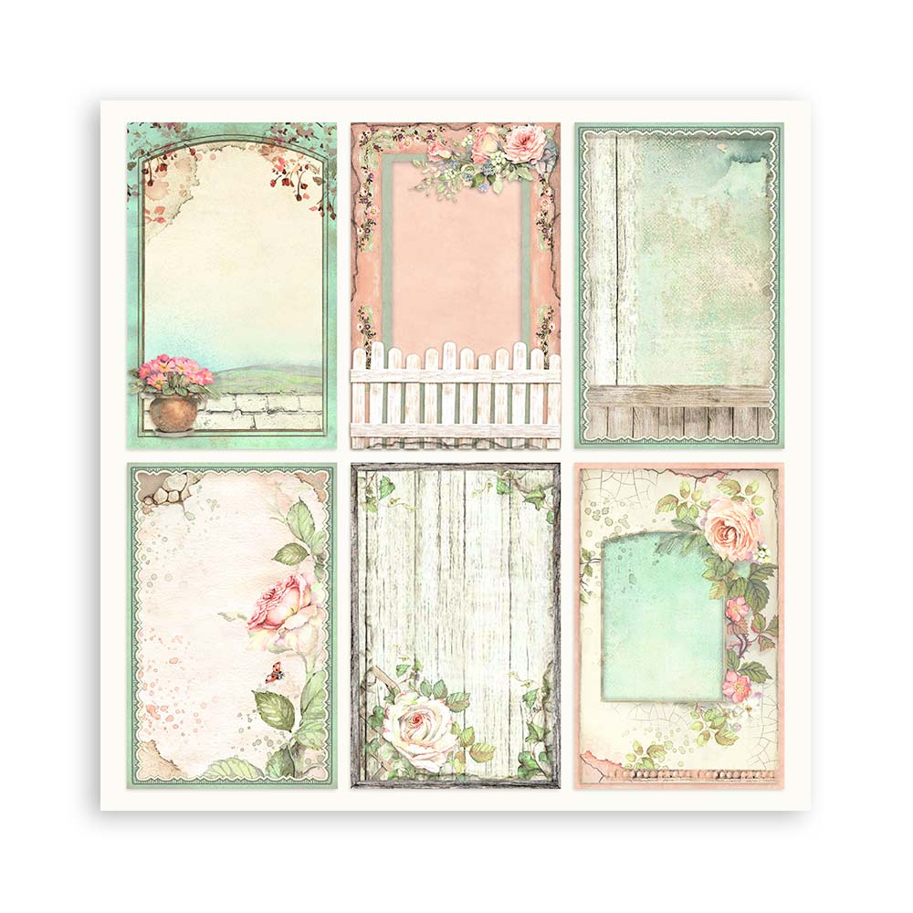 Stamperia Scrapbooking Block - House of Roses - 30,5x30,5cm 10 Blatt Paper Pad