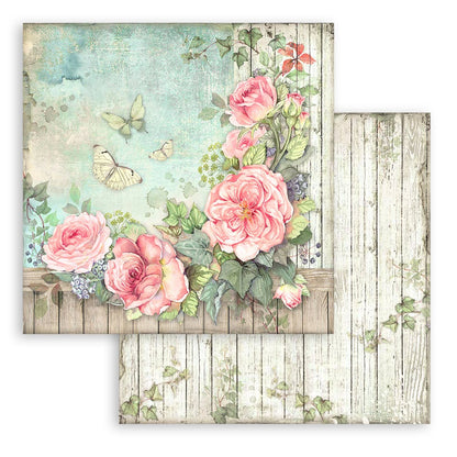 Stamperia Scrapbooking Block - House of Roses - 30,5x30,5cm 10 Blatt Paper Pad