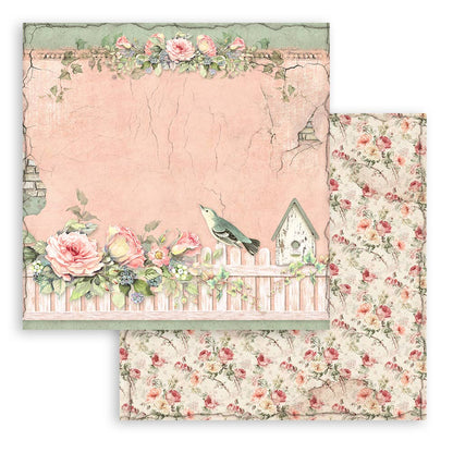 Stamperia Scrapbooking Block - House of Roses - 30,5x30,5cm 10 Blatt Paper Pad