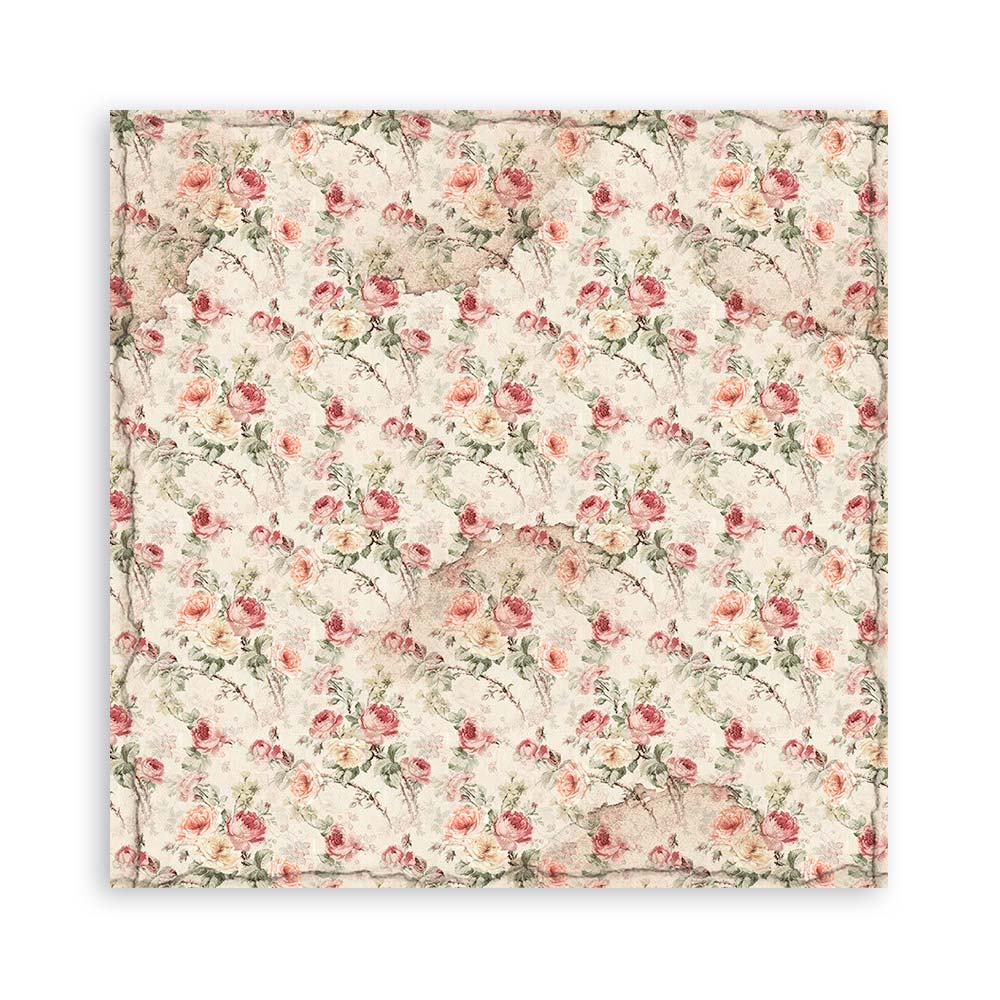 Stamperia Scrapbooking Block - House of Roses - 30,5x30,5cm 10 Blatt Paper Pad
