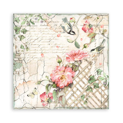 Stamperia Scrapbooking Block - House of Roses - 30,5x30,5cm 10 Blatt Paper Pad