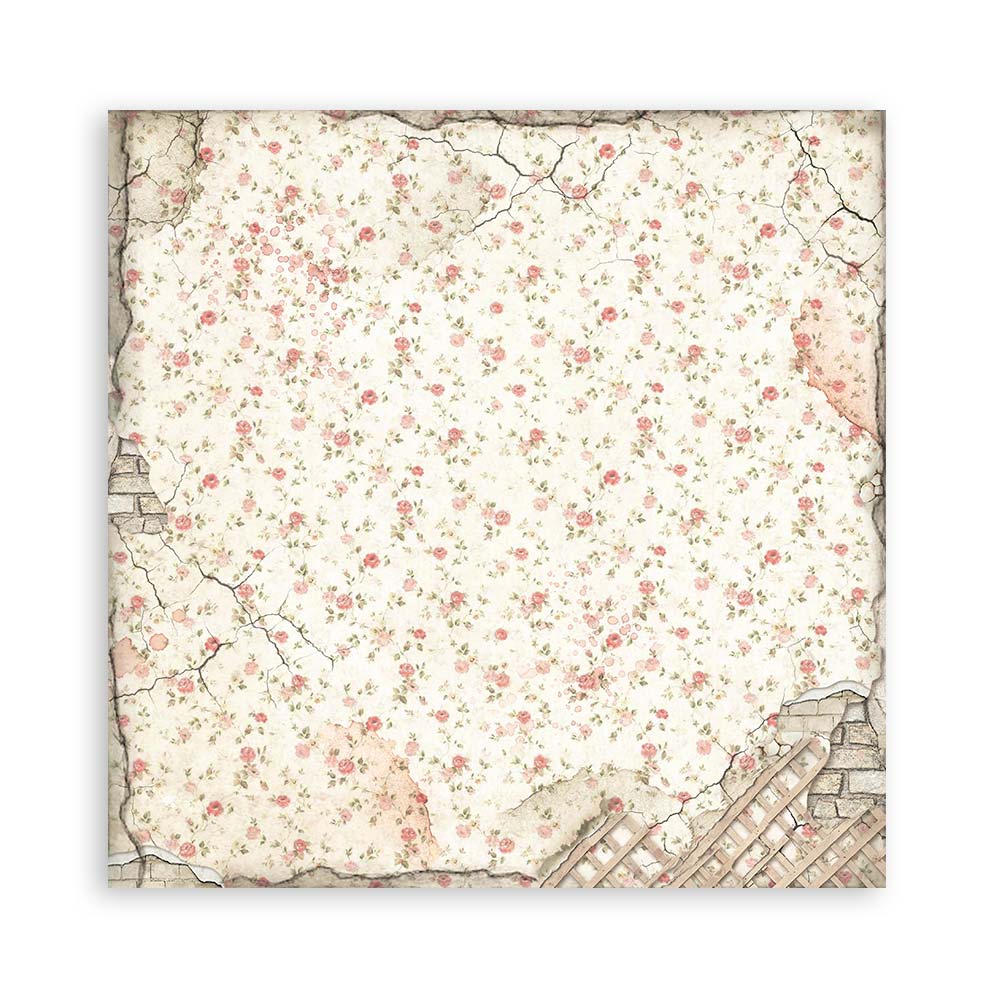 Stamperia Scrapbooking Block - House of Roses - 30,5x30,5cm 10 Blatt Paper Pad