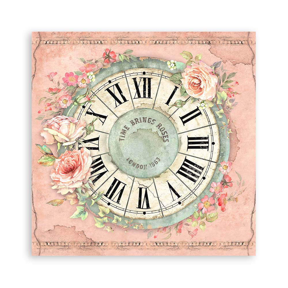 Stamperia Scrapbooking Block - House of Roses - 30,5x30,5cm 10 Blatt Paper Pad