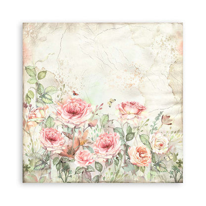 Stamperia Scrapbooking Block - House of Roses - 30,5x30,5cm 10 Blatt Paper Pad