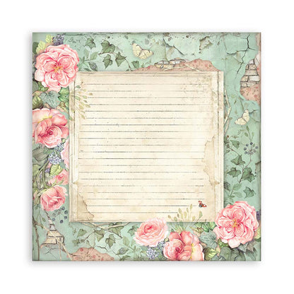 Stamperia Scrapbooking Block - House of Roses - 30,5x30,5cm 10 Blatt Paper Pad