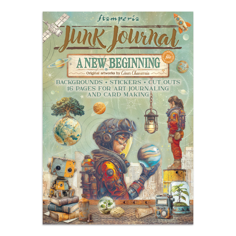 Stamperia Junk Journal - A New Beginning - 21x29,7cm - Backgrounds - Sticker - Cut Outs