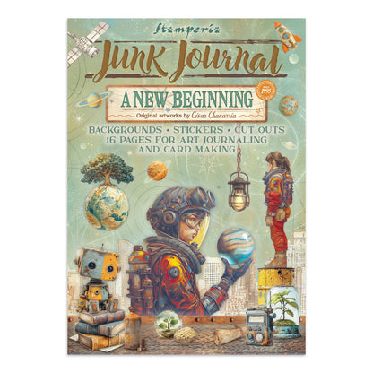 Stamperia Junk Journal - A New Beginning - 21x29,7cm - Backgrounds - Sticker - Cut Outs