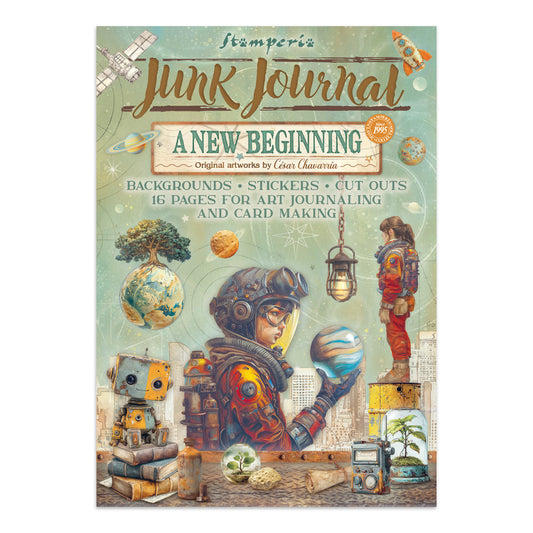 Stamperia Junk Journal - A New Beginning - 21x29,7cm - Backgrounds - Sticker - Cut Outs