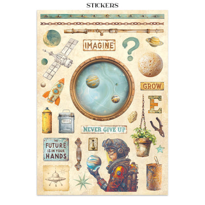 Stamperia Junk Journal - A New Beginning - 21x29,7cm - Backgrounds - Sticker - Cut Outs