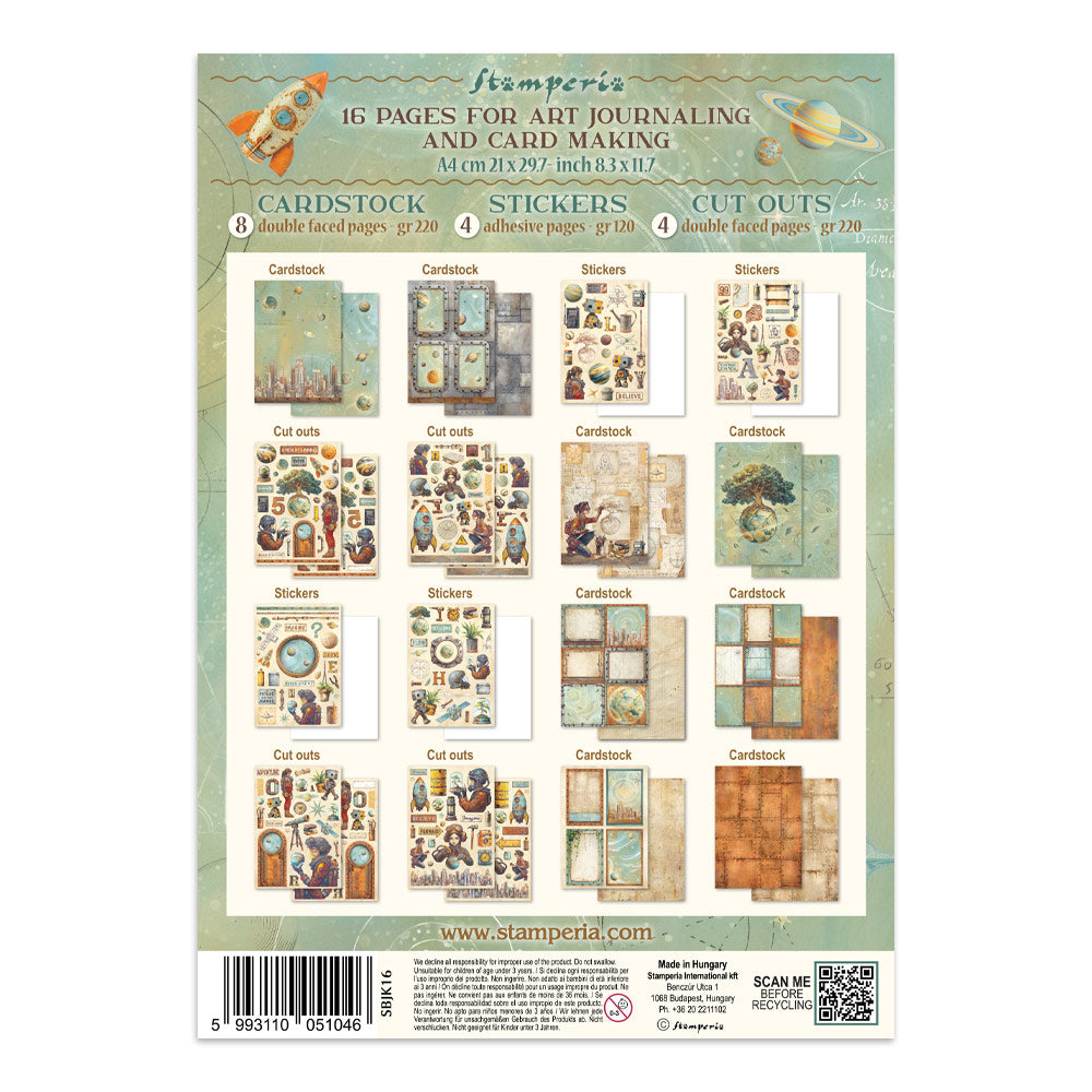 Stamperia Junk Journal - A New Beginning - 21x29,7cm - Backgrounds - Sticker - Cut Outs