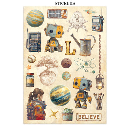 Stamperia Junk Journal - A New Beginning - 21x29,7cm - Backgrounds - Sticker - Cut Outs