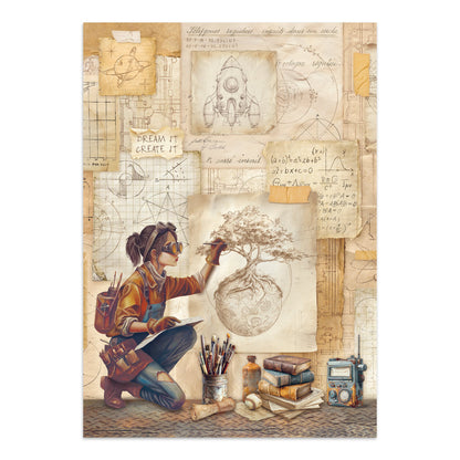 Stamperia Junk Journal - A New Beginning - 21x29,7cm - Backgrounds - Sticker - Cut Outs