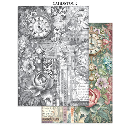 Stamperia Junk Journal - Gardens of Time - 21x29,7cm - Backgrounds - Sticker - Cut Outs