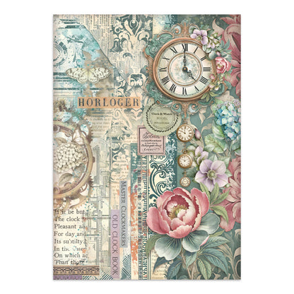 Stamperia Junk Journal - Gardens of Time - 21x29,7cm - Backgrounds - Sticker - Cut Outs