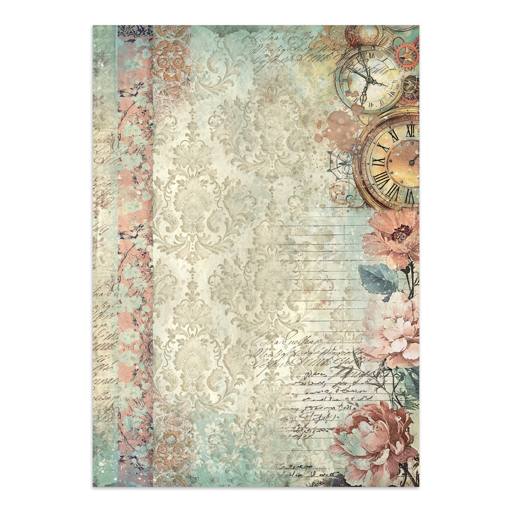 Stamperia Junk Journal - Gardens of Time - 21x29,7cm - Backgrounds - Sticker - Cut Outs