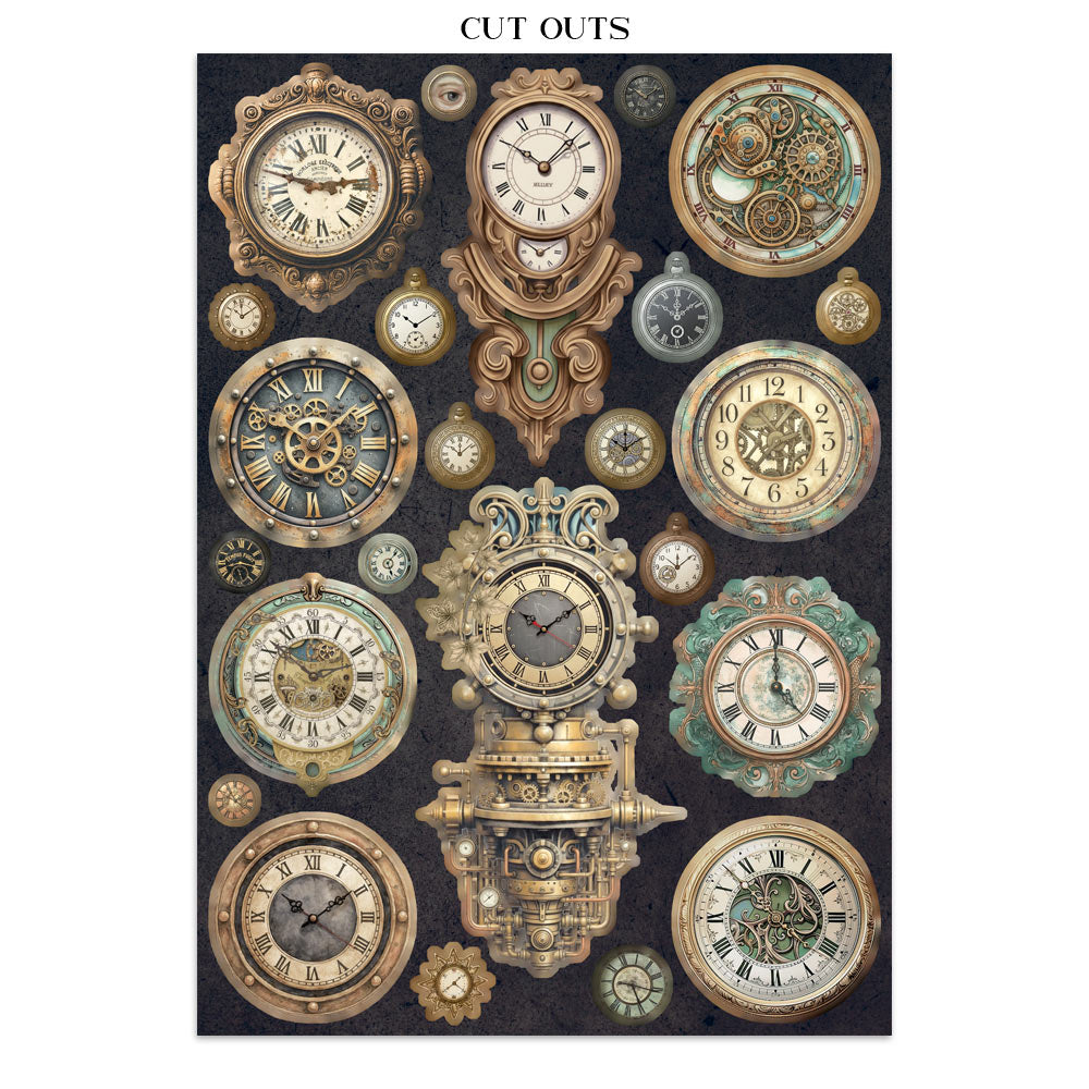 Stamperia Junk Journal - Gardens of Time - 21x29,7cm - Backgrounds - Sticker - Cut Outs