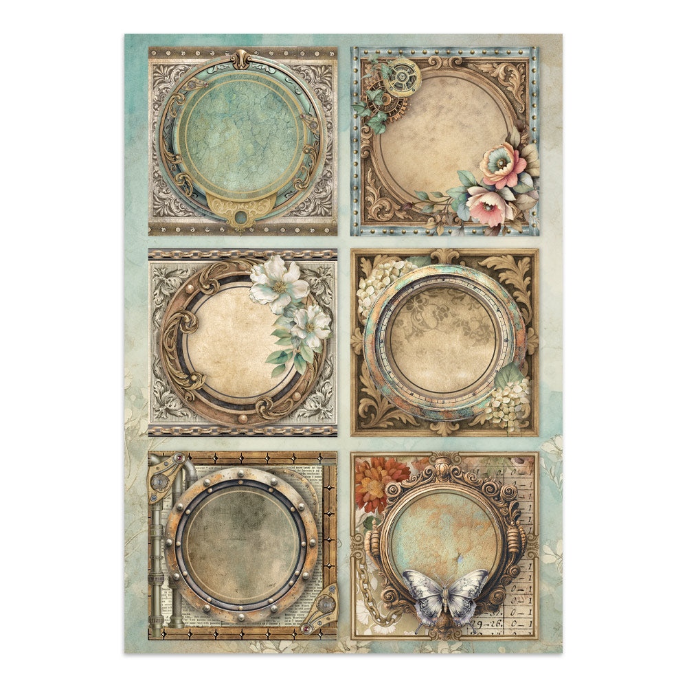 Stamperia Junk Journal - Gardens of Time - 21x29,7cm - Backgrounds - Sticker - Cut Outs