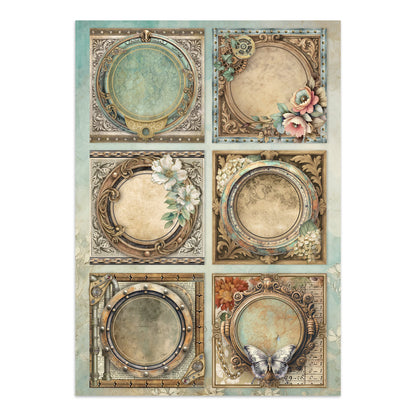 Stamperia Junk Journal - Gardens of Time - 21x29,7cm - Backgrounds - Sticker - Cut Outs