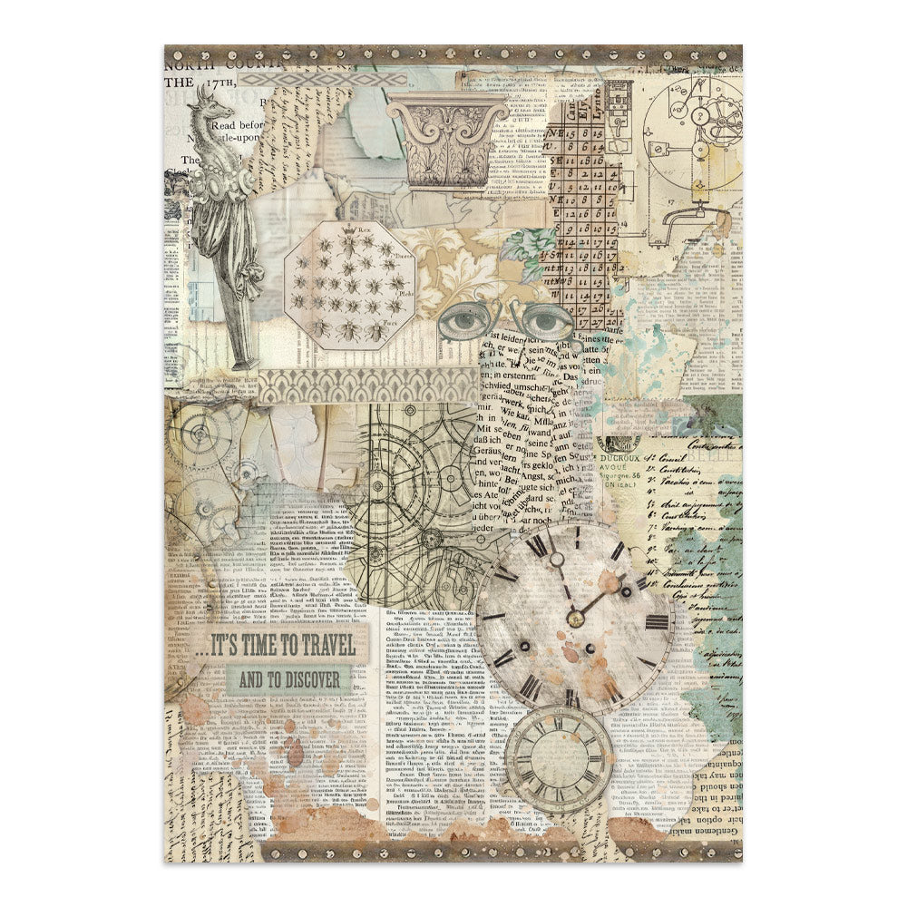 Stamperia Junk Journal - Gardens of Time - 21x29,7cm - Backgrounds - Sticker - Cut Outs