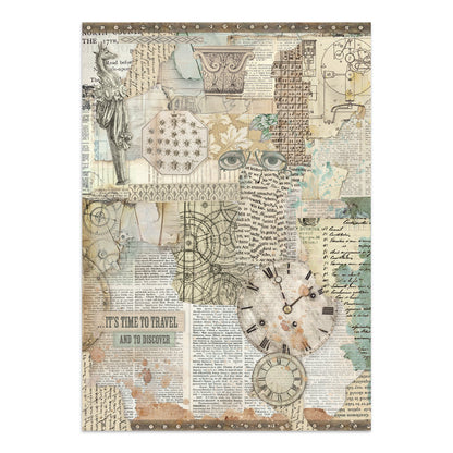 Stamperia Junk Journal - Gardens of Time - 21x29,7cm - Backgrounds - Sticker - Cut Outs