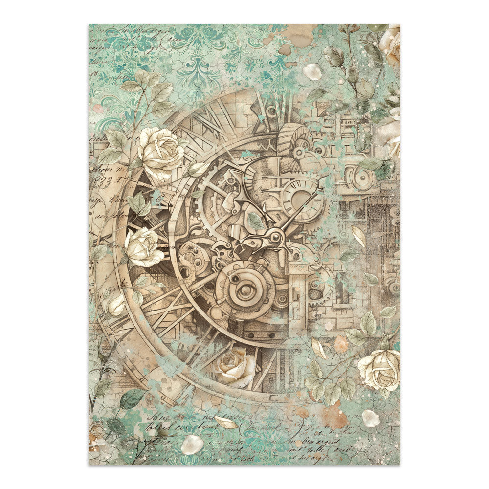 Stamperia Junk Journal - Gardens of Time - 21x29,7cm - Backgrounds - Sticker - Cut Outs