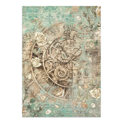 Stamperia Junk Journal - Gardens of Time - 21x29,7cm - Backgrounds - Sticker - Cut Outs