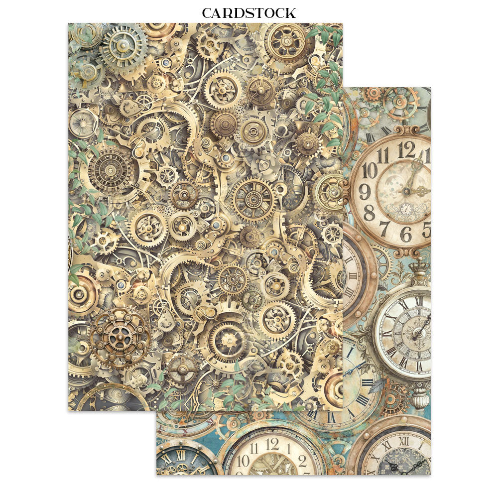 Stamperia Junk Journal - Gardens of Time - 21x29,7cm - Backgrounds - Sticker - Cut Outs