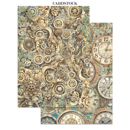 Stamperia Junk Journal - Gardens of Time - 21x29,7cm - Backgrounds - Sticker - Cut Outs