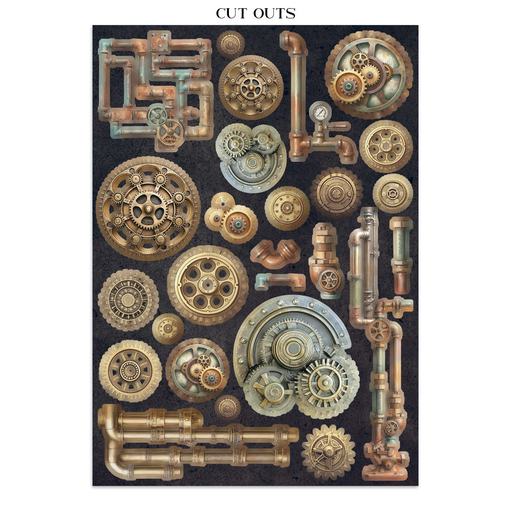 Stamperia Junk Journal - Gardens of Time - 21x29,7cm - Backgrounds - Sticker - Cut Outs