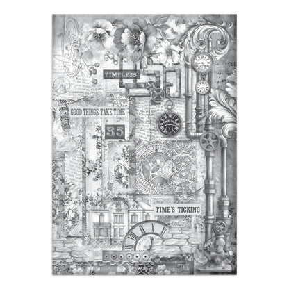 Stamperia Junk Journal - Gardens of Time - 21x29,7cm - Backgrounds - Sticker - Cut Outs