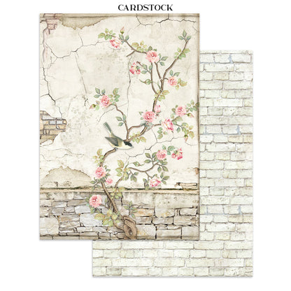 Stamperia Junk Journal - House of Roses - 21x29,7cm - Backgrounds - Sticker - Cut Outs