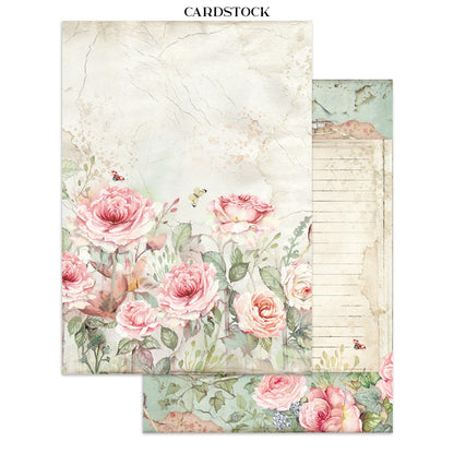 Stamperia Junk Journal - House of Roses - 21x29,7cm - Backgrounds - Sticker - Cut Outs