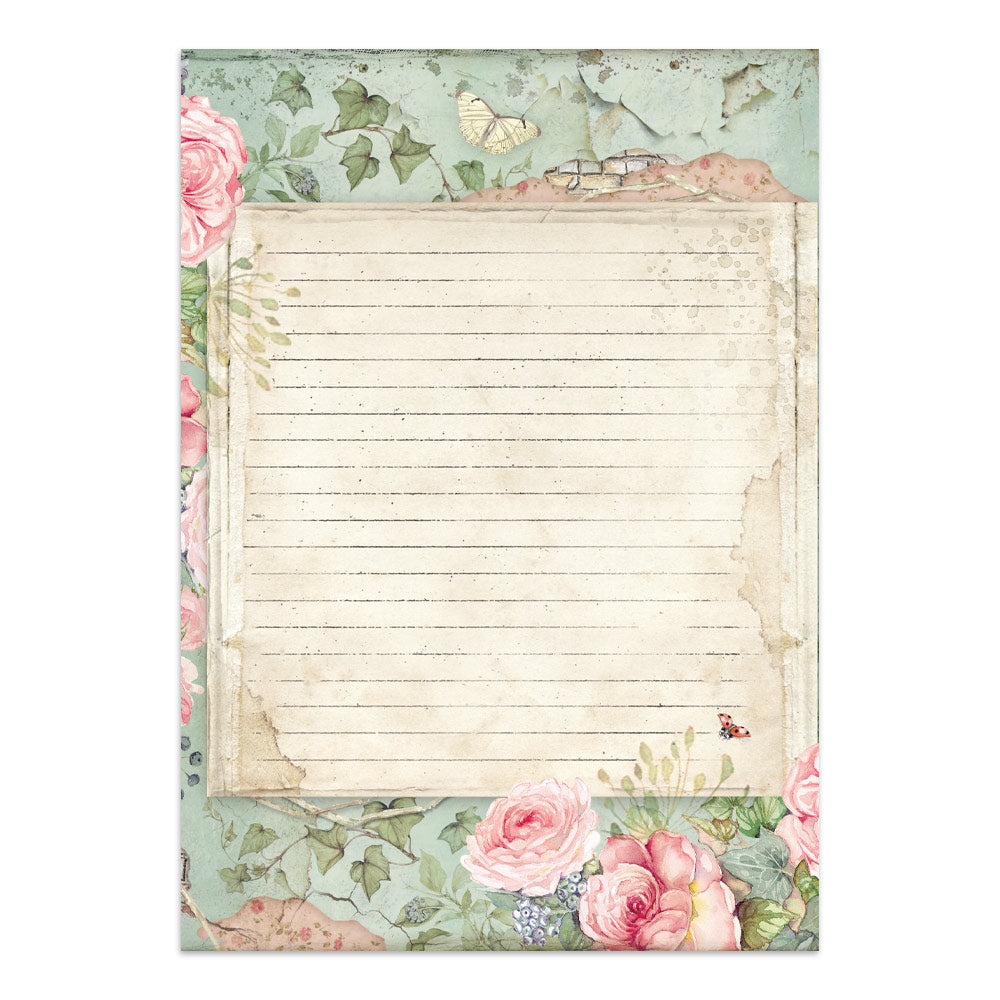 Stamperia Junk Journal - House of Roses - 21x29,7cm - Backgrounds - Sticker - Cut Outs