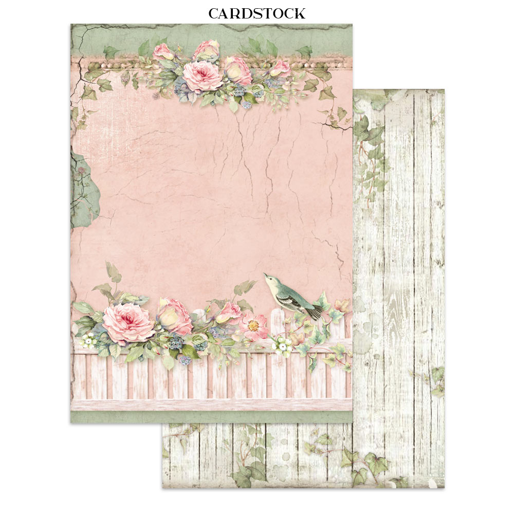 Stamperia Junk Journal - House of Roses - 21x29,7cm - Backgrounds - Sticker - Cut Outs