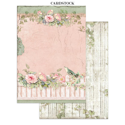 Stamperia Junk Journal - House of Roses - 21x29,7cm - Backgrounds - Sticker - Cut Outs