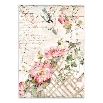 Stamperia Junk Journal - House of Roses - 21x29,7cm - Backgrounds - Sticker - Cut Outs