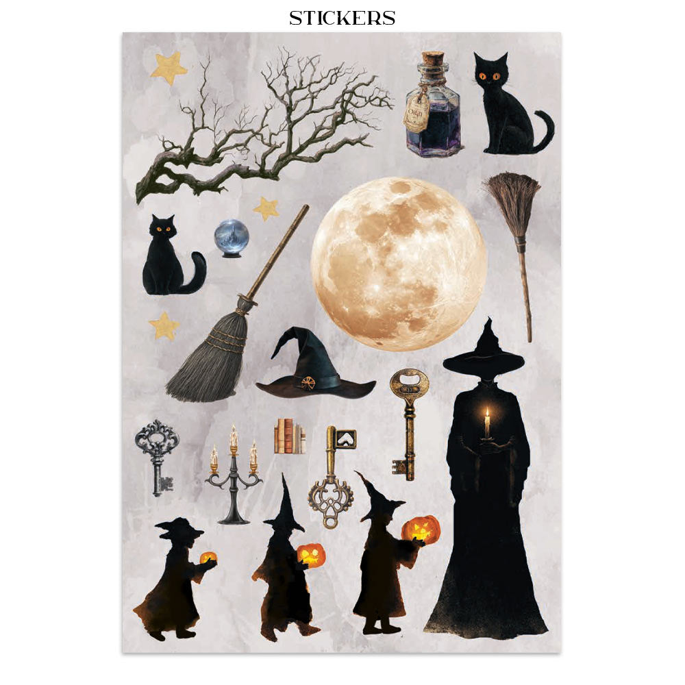 Stamperia Junk Journal - Halloween - 21x29,7cm - Backgrounds - Sticker - Cut Outs