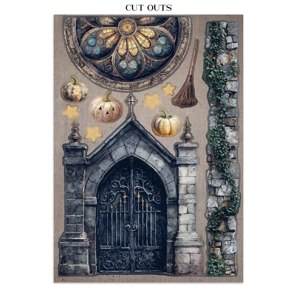 Stamperia Junk Journal - Halloween - 21x29,7cm - Backgrounds - Sticker - Cut Outs