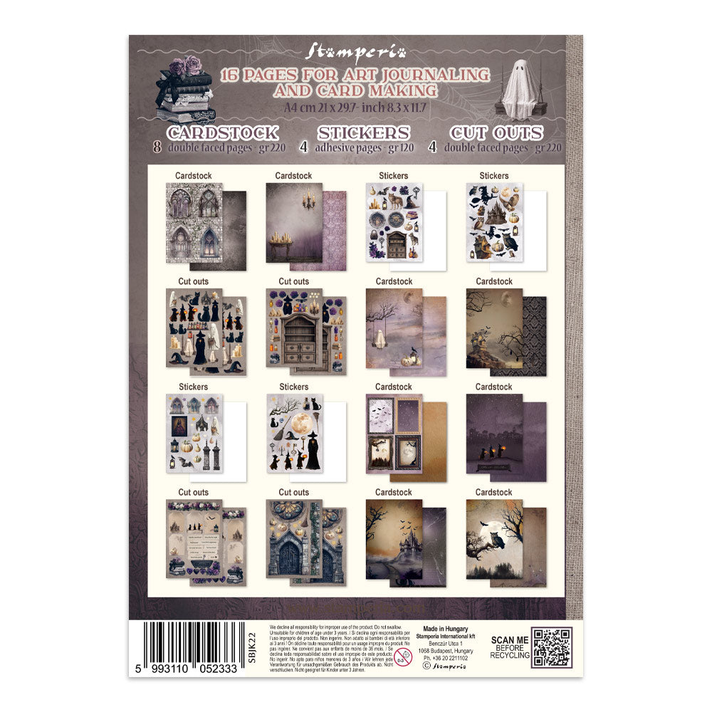 Stamperia Junk Journal - Halloween - 21x29,7cm - Backgrounds - Sticker - Cut Outs