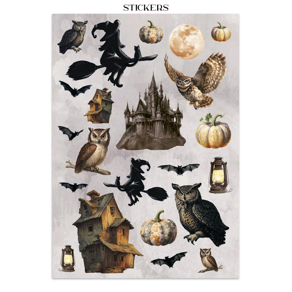 Stamperia Junk Journal - Halloween - 21x29,7cm - Backgrounds - Sticker - Cut Outs