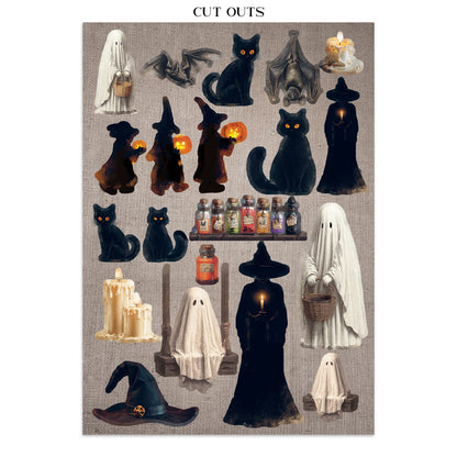 Stamperia Junk Journal - Halloween - 21x29,7cm - Backgrounds - Sticker - Cut Outs