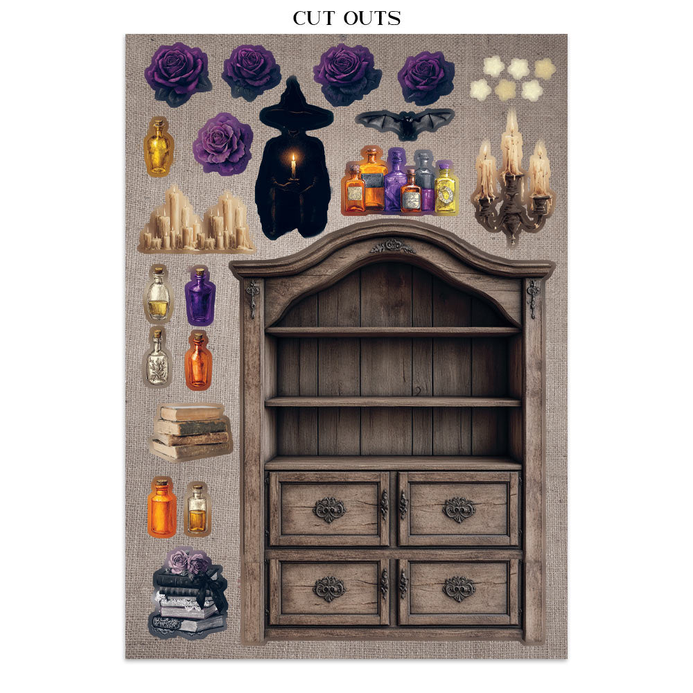 Stamperia Junk Journal - Halloween - 21x29,7cm - Backgrounds - Sticker - Cut Outs