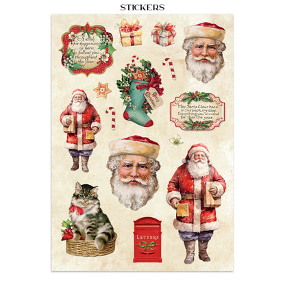 Stamperia Junk Journal - Classic Christmas - 21x29,7cm - Backgrounds - Sticker - Cut Outs