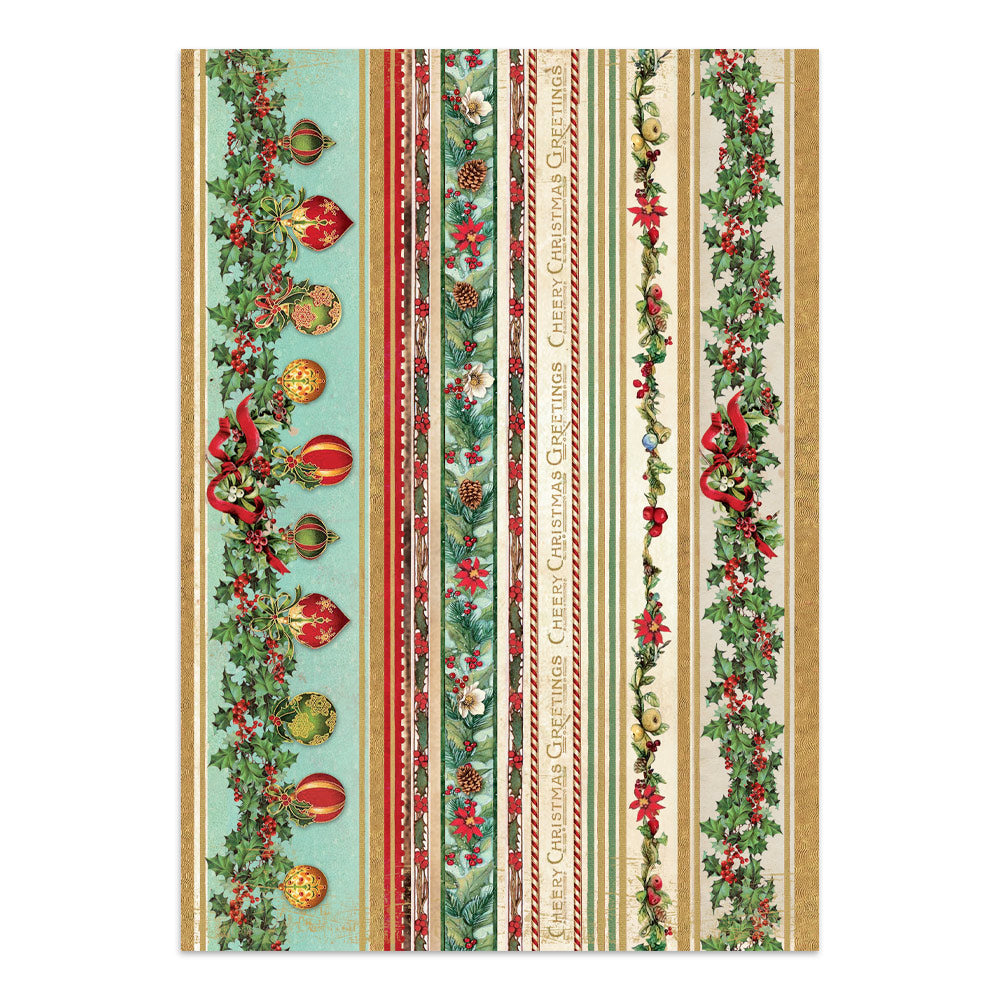 Stamperia Junk Journal - Classic Christmas - 21x29,7cm - Backgrounds - Sticker - Cut Outs